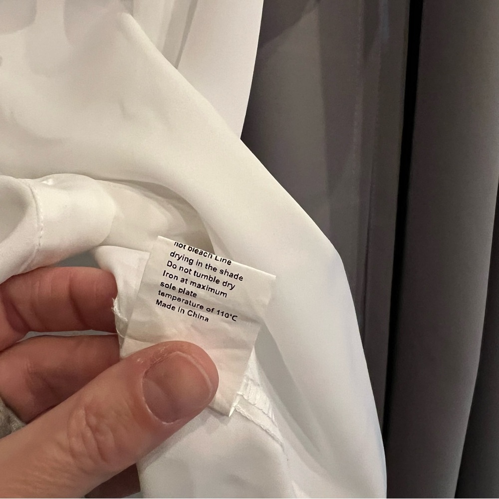 White Ruffle Blouse—Large - Picture 5 of 5